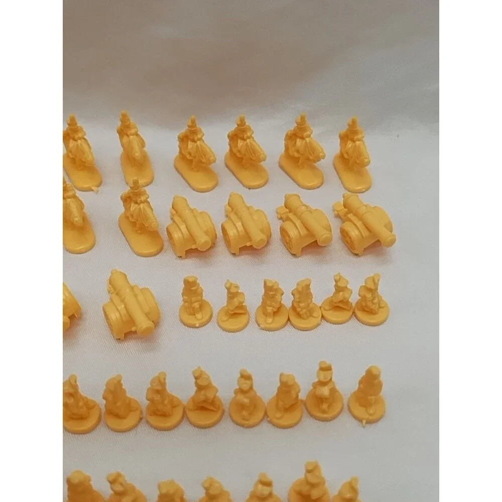 Set Of (60) 1999 Risk Yellow Board Game Player Pieces